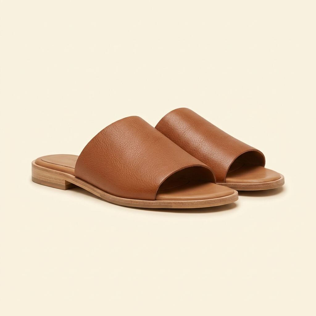 Sienna Leather Slide