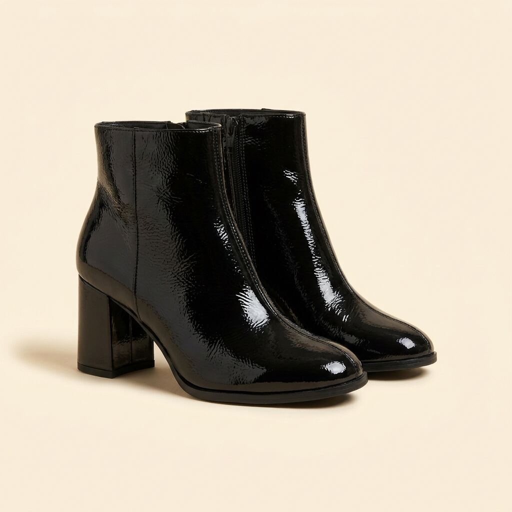 Midnight Patent Ankle Boot